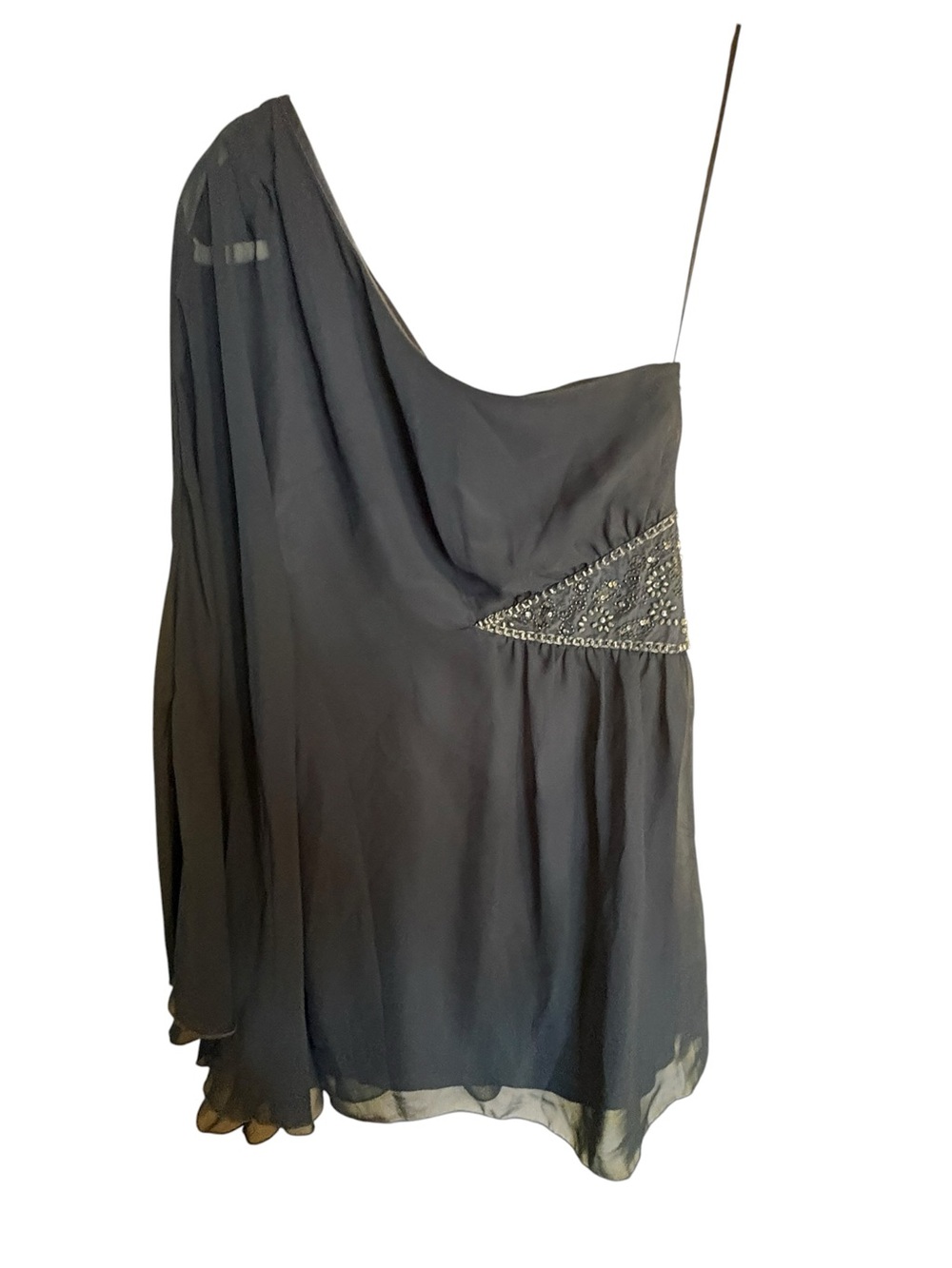 Free People Dancing in the Moonlight One Shoulder Chiffon Mini Dress NWT
